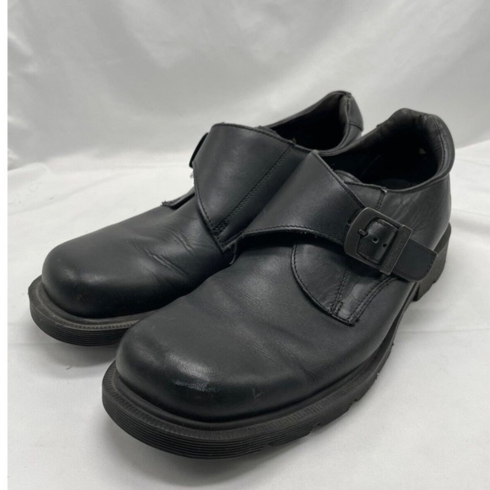 Dr Martens AirWear Men's Size US 11 1B65 Black Monk Strap Leather Shoes